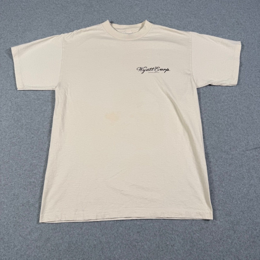 Vintage 1994 Wyatt Earp Movie Promo T-Shirt Mens Large Murina Made in USA Cream